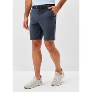 Johnnie-O Mulligan Performance Golf Shorts High Tide Grey JMSH100130 Mens 33